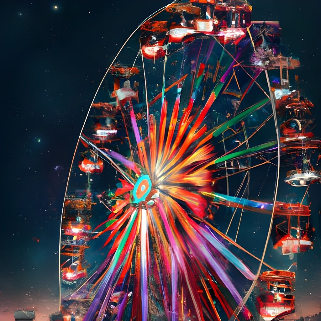 Epic Neon Ferris Wheel at Luna Park