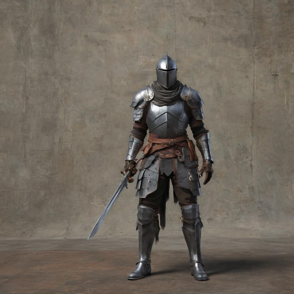 Hyperrealistic Medieval Sci-Fi Knight Portrait