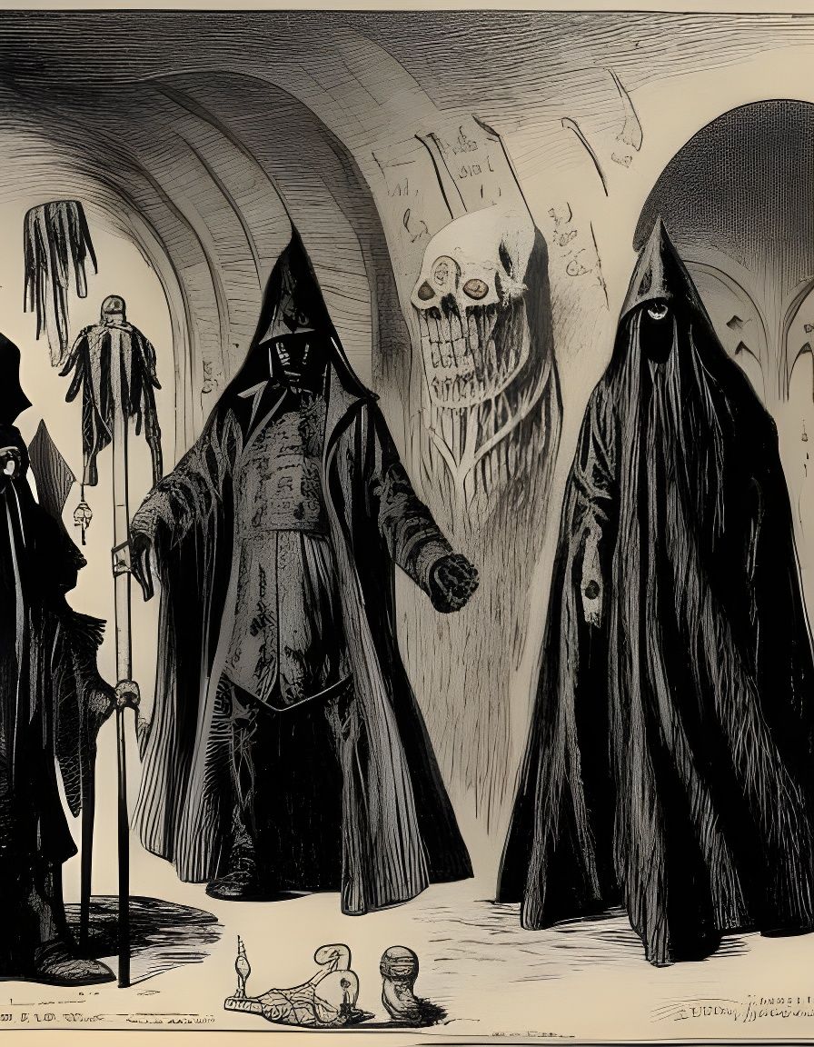 Nightmarish Wizard Warped by Dark Magic