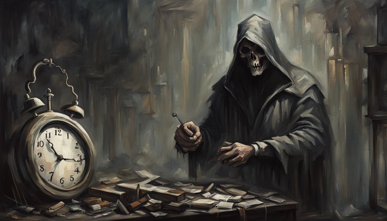 Sinister Reaper of Time, Dark Fantasy Art