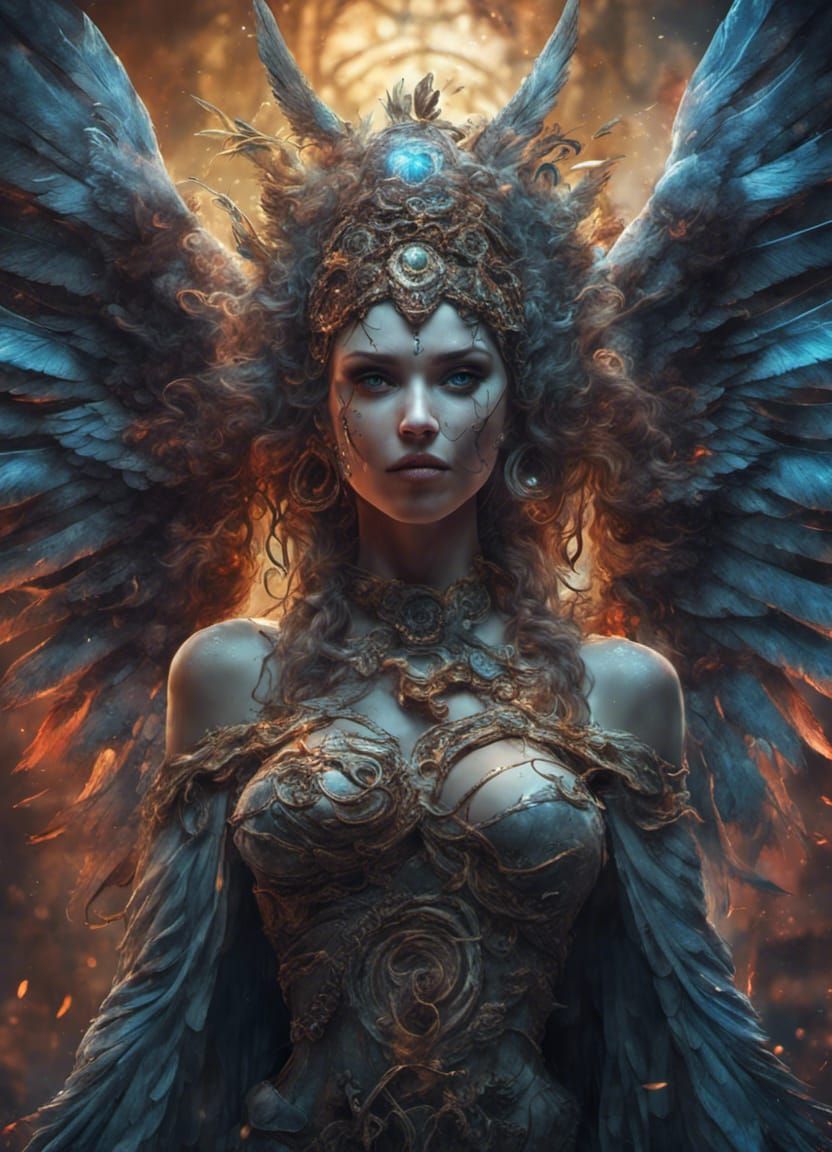 Winged goddess