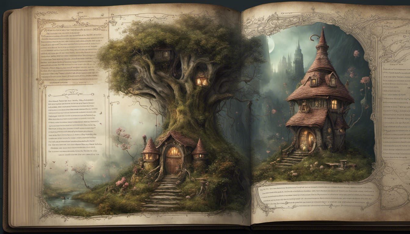Detailed Fairy Journal with Fairy House Diagram