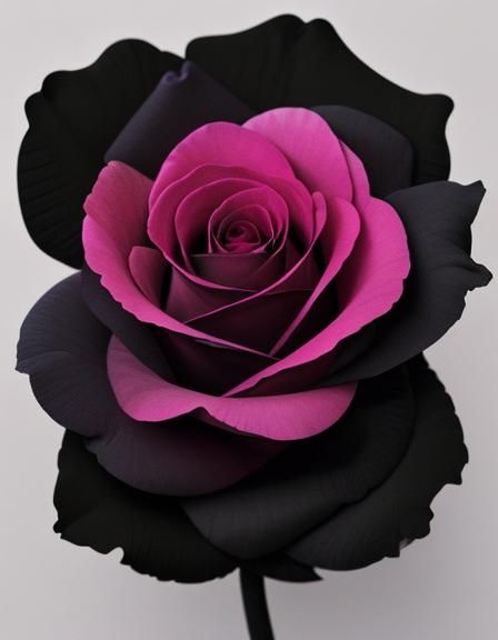Blooming Black Rose with Soft Lighting