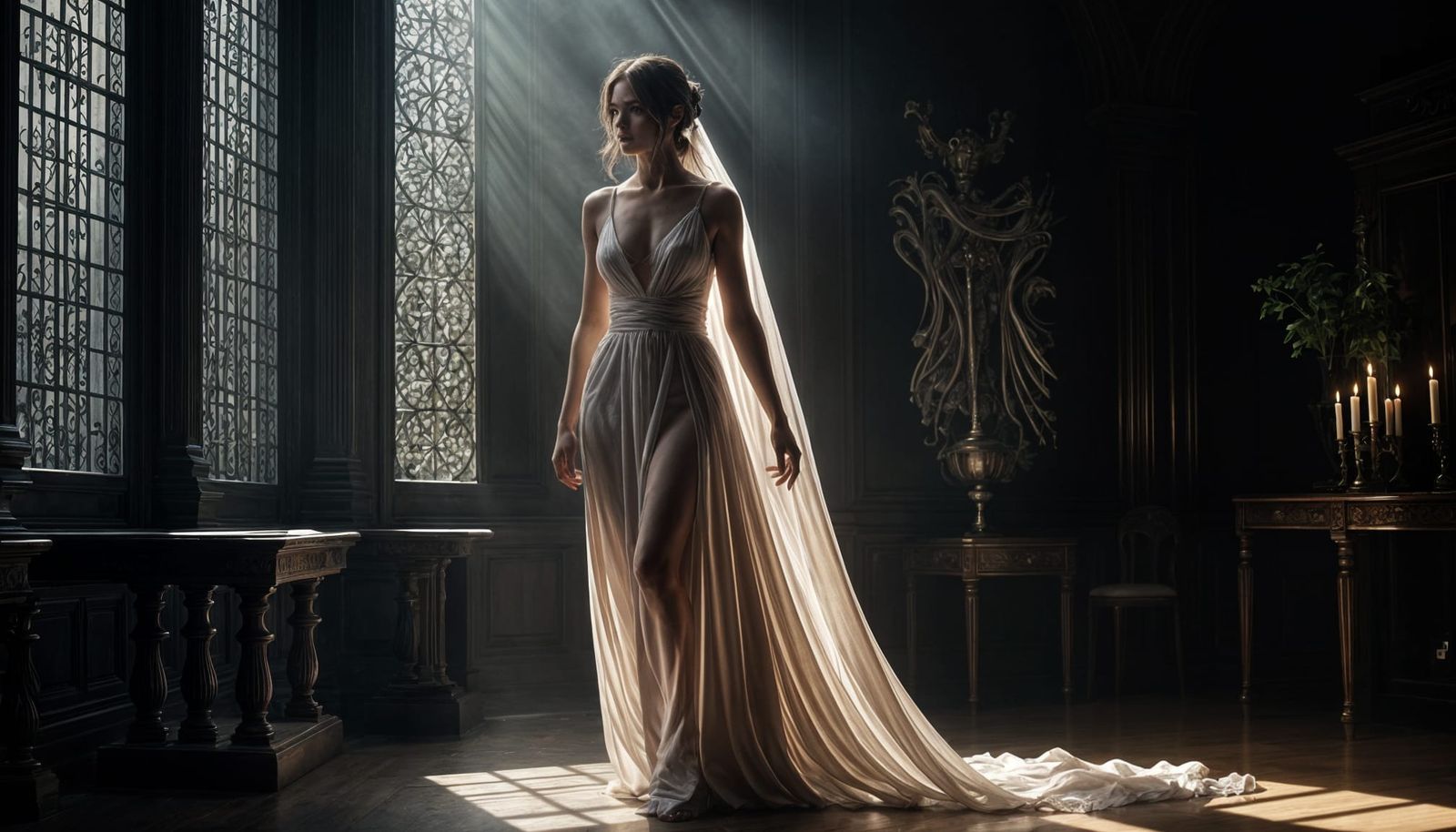 Detailed Portrait with Sharp Facial Features