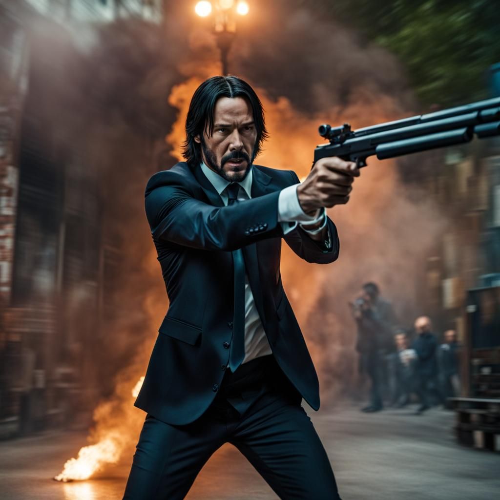 John Wick in Action: Ultra Realistic Pro Shot