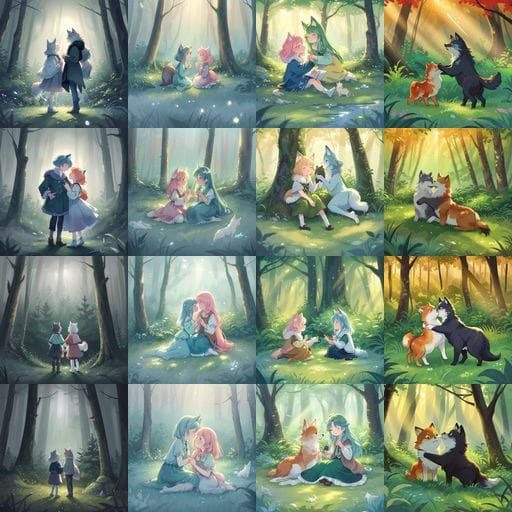 Majestic Gay Wolves Roam Under Starry Skies