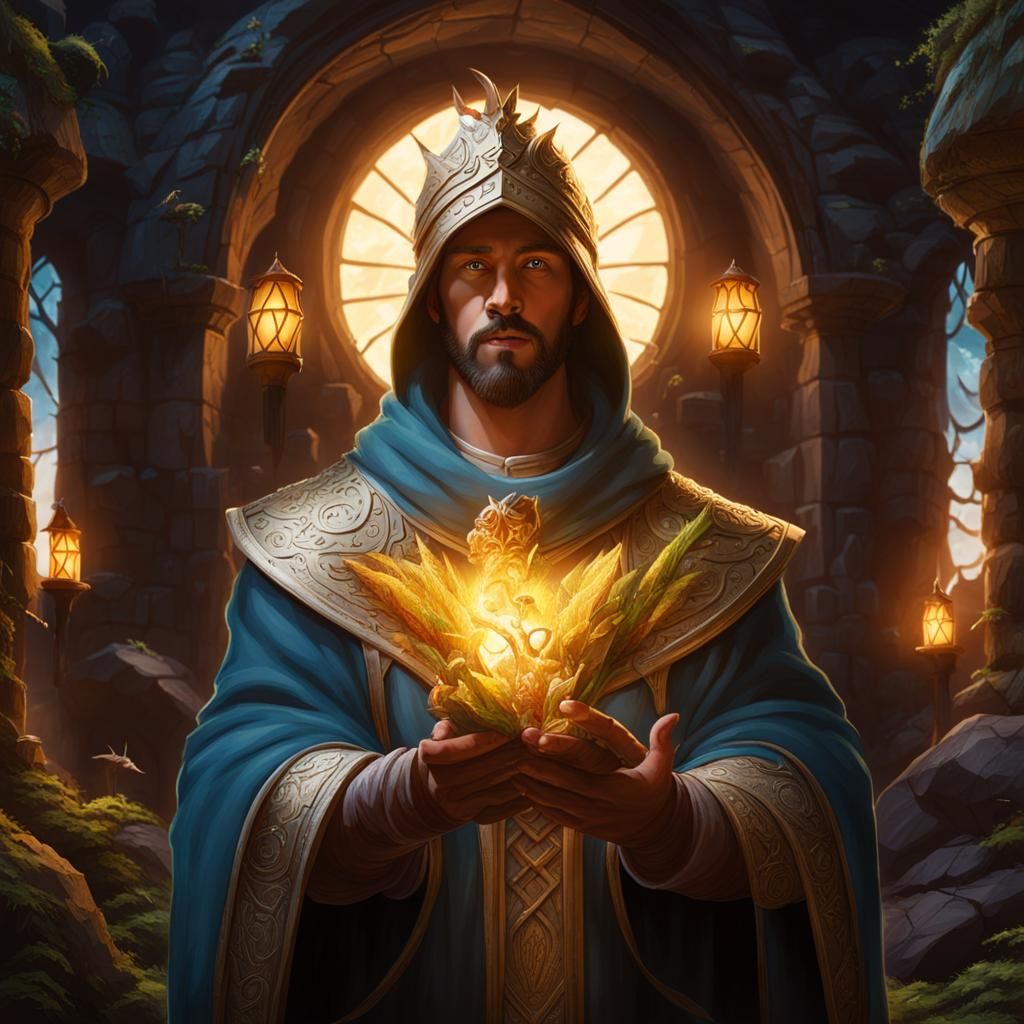 Enchanted Valley of Mythical Creatures in D&D Style