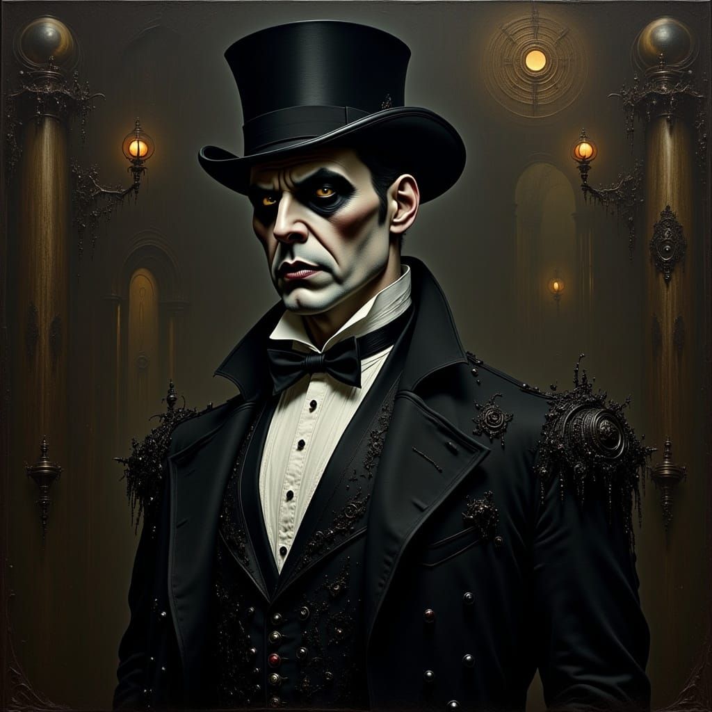 Gothic Man in Victorian Attire