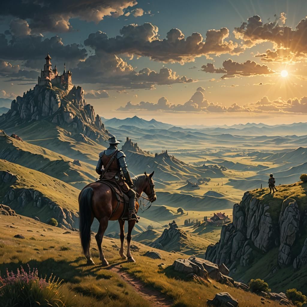Don Quixote Contemplates the Horizon: Digital Matte Painting