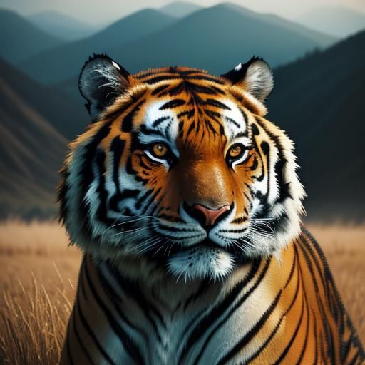 Dramatic Tiger Landscape in Cinematic Style