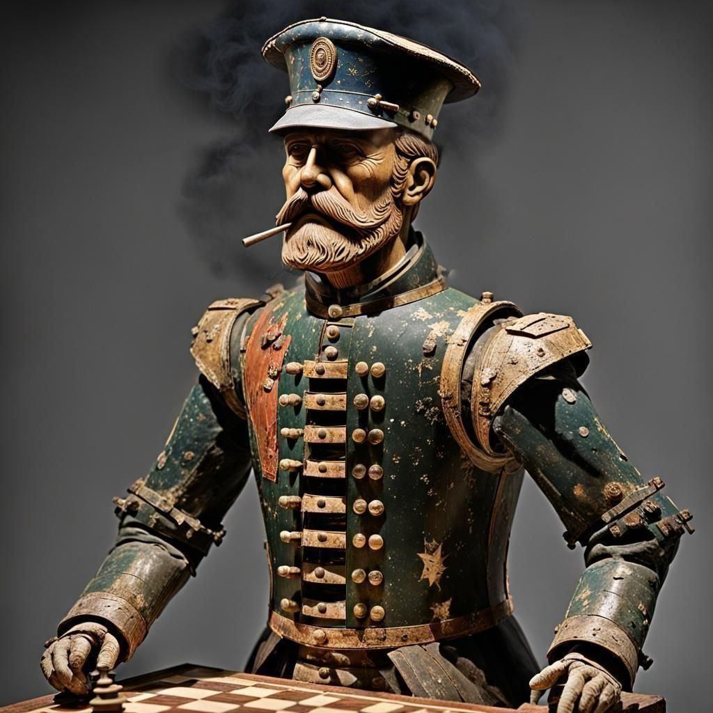 Major Tanny, a very old and broken life-size automaton of a ...