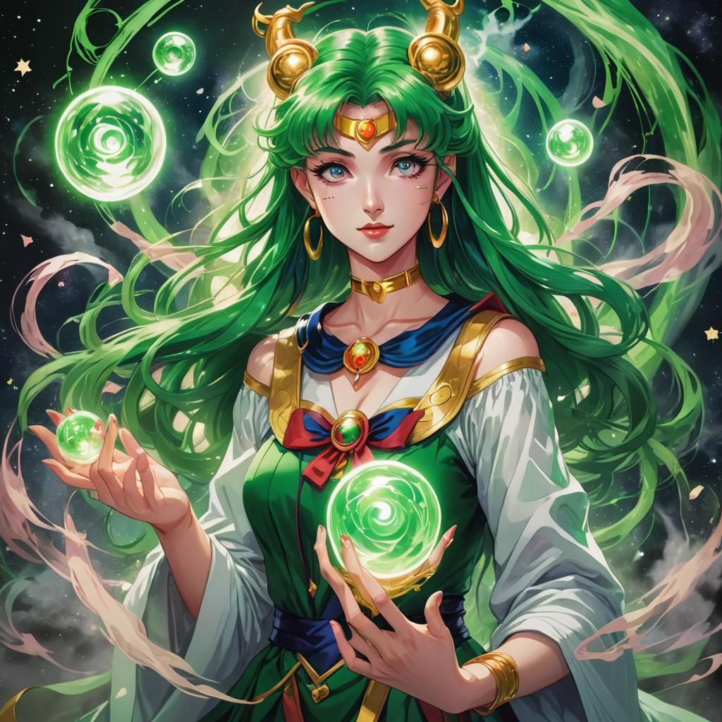 Sailor Moon-Inspired Shaman in Manga Style