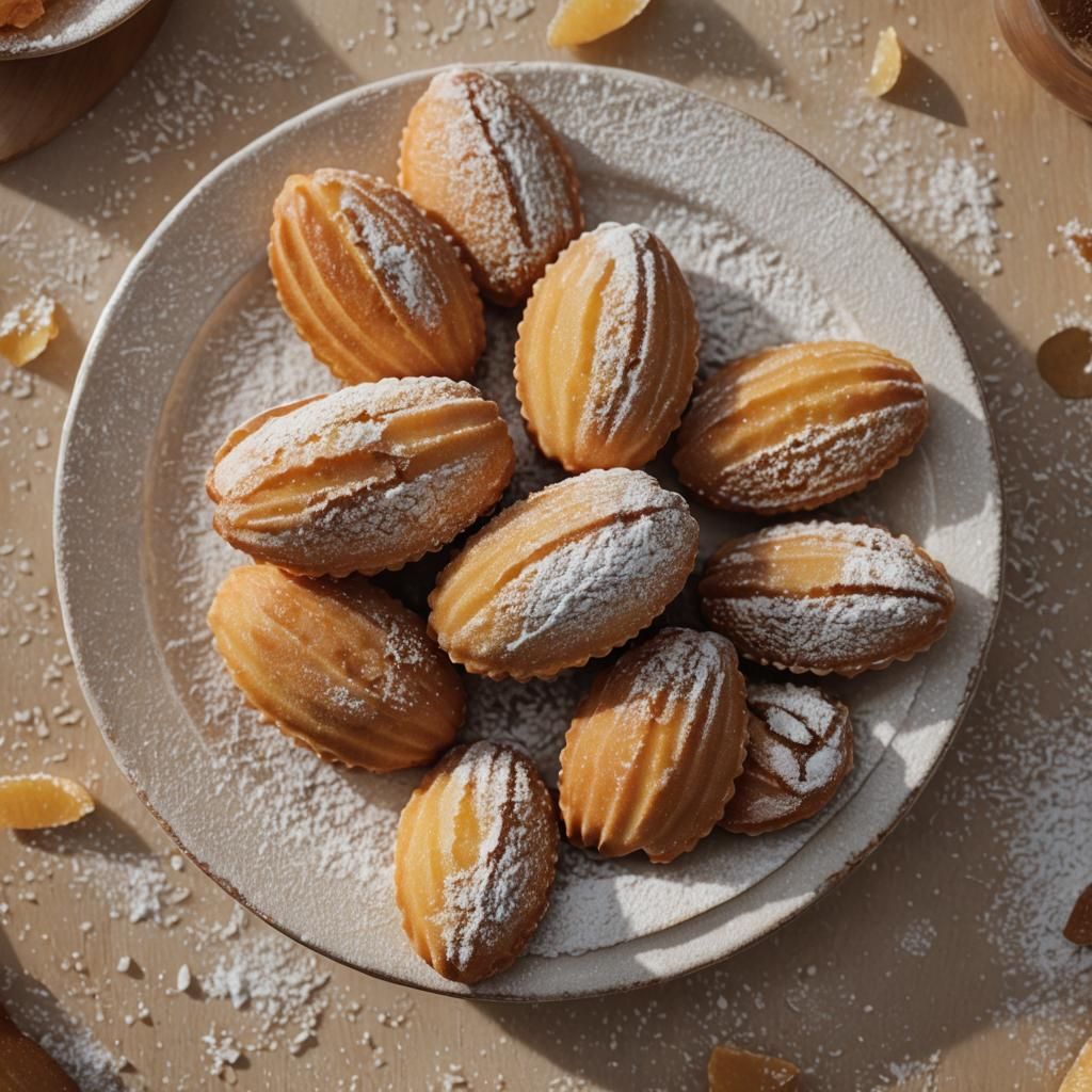 Golden Madeleines in Soft Cinematic Light
