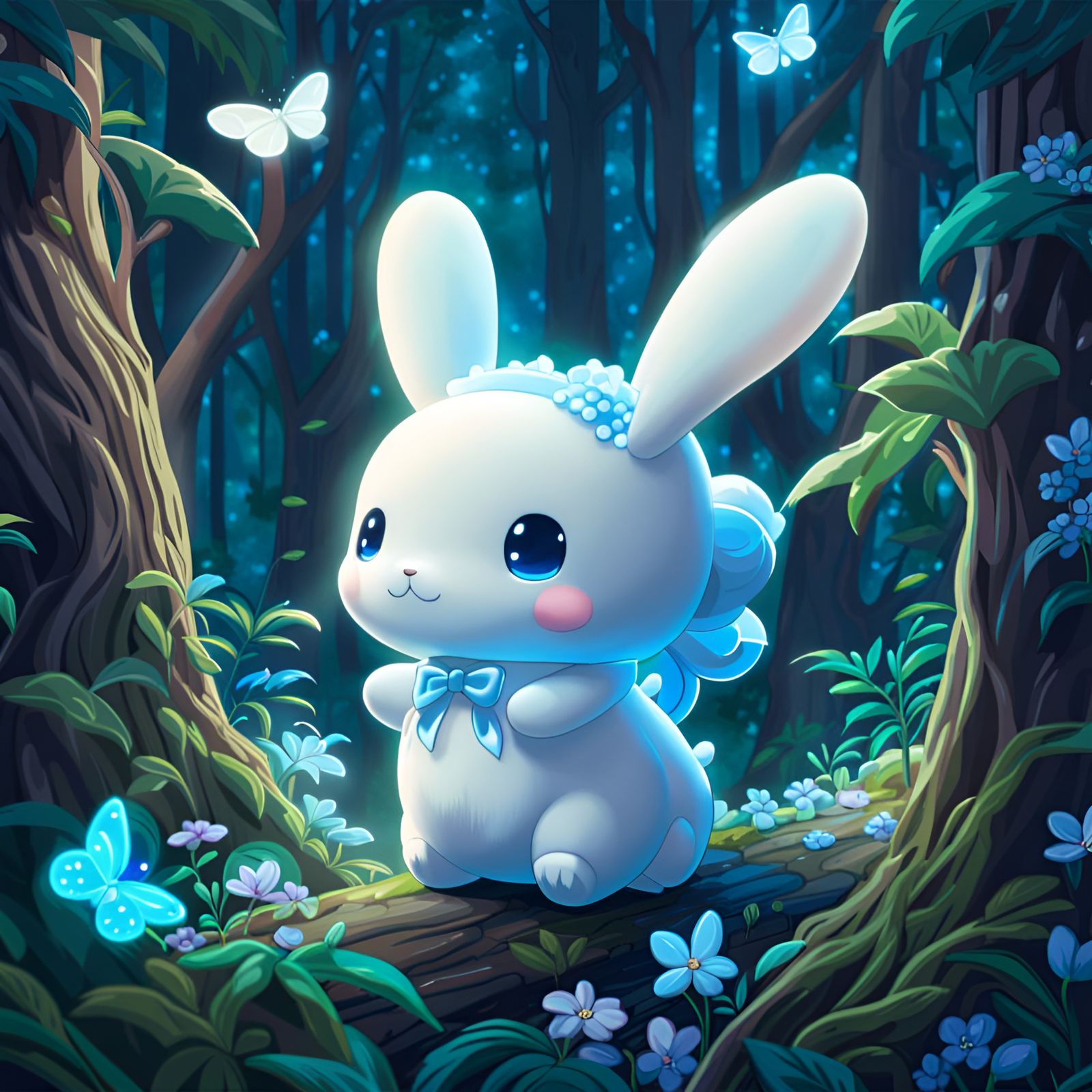 Cinnamoroll in a Magical Forest Wallpaper