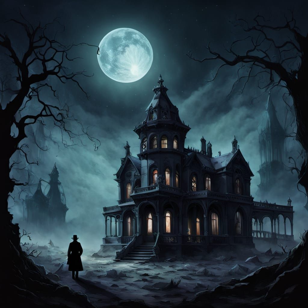 Spectral Figure Gazes at Nebulae in Abandoned Victorian Obse...