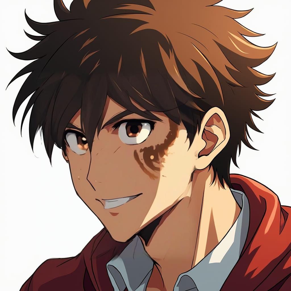 Handsome Anime Guy with Deer Antler Scar