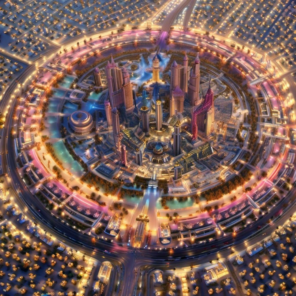 Las Vegas Nevada's Desert Inception with Casino Lights