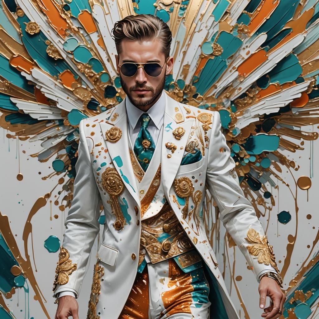 Elegant Emperor in Art Nouveau Fashion