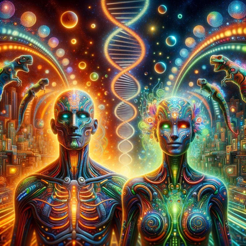 Vibrant Future Metropolis with Merging Species