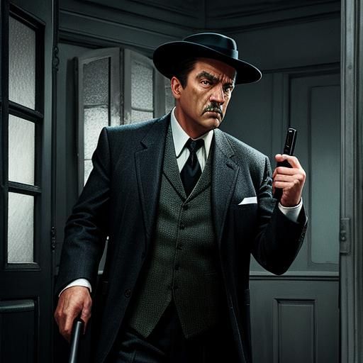 House Detective in Film Noir Style