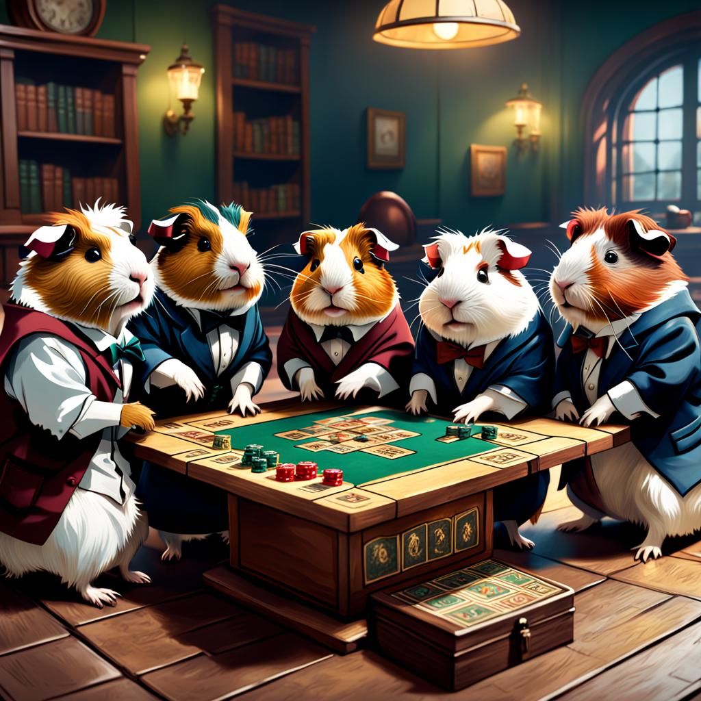 Guinea Pig Students Playing Board Game