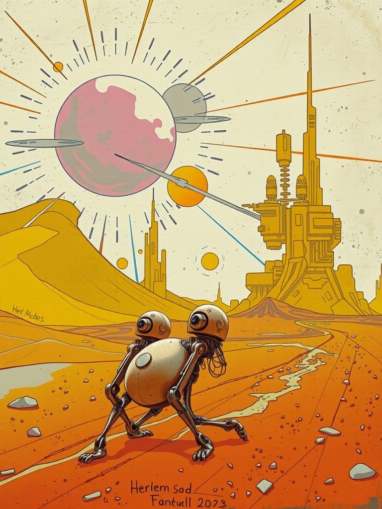 Moebius-Inspired Robot Strolls Through Desert Wastes