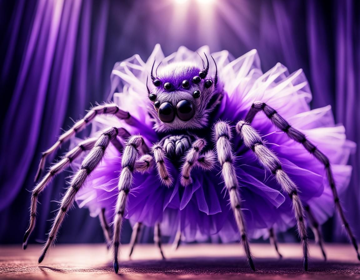 Spider Ballerina in Purple Tulle Tutu