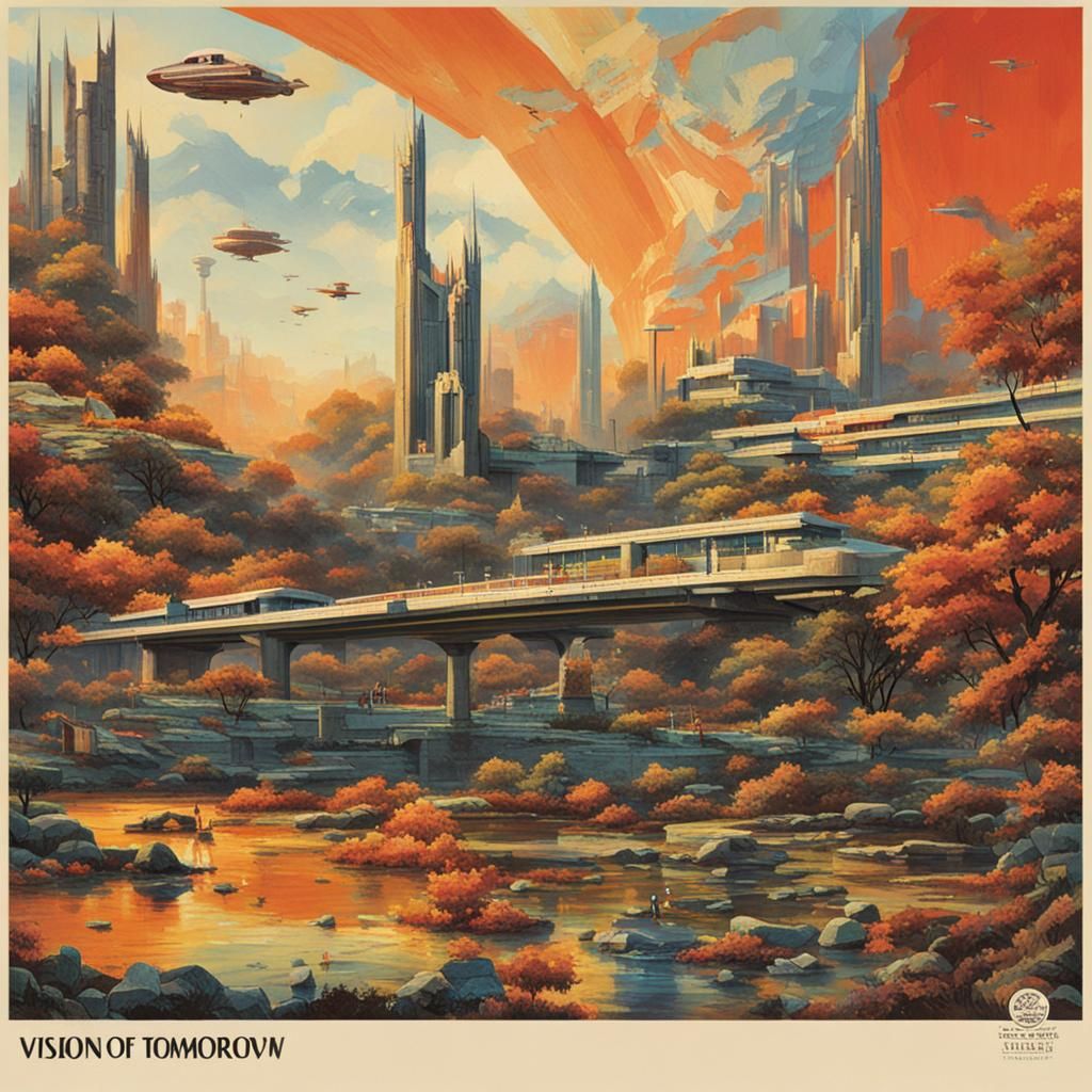 Retro Futuristic Cityscape: Visions of Tomorrow