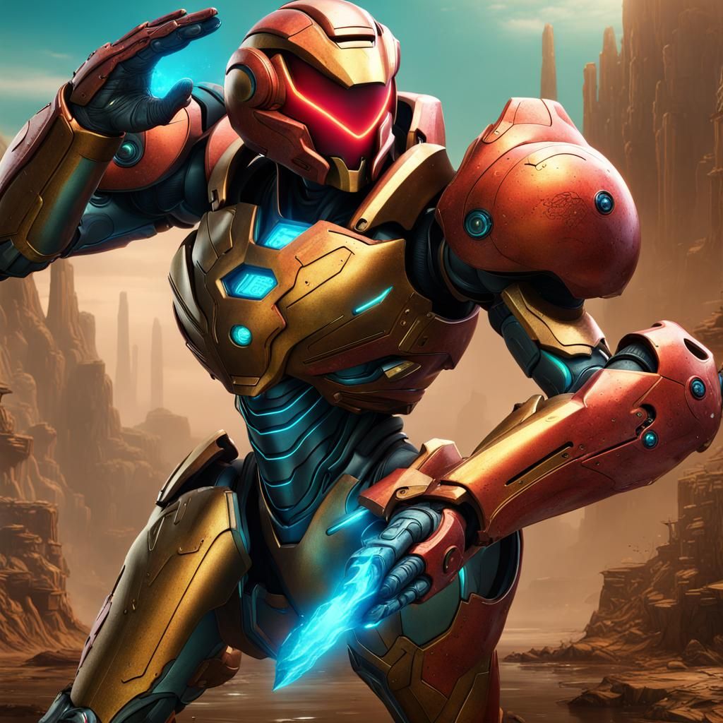 Samus Aran Detailed Fantasy Concept Art