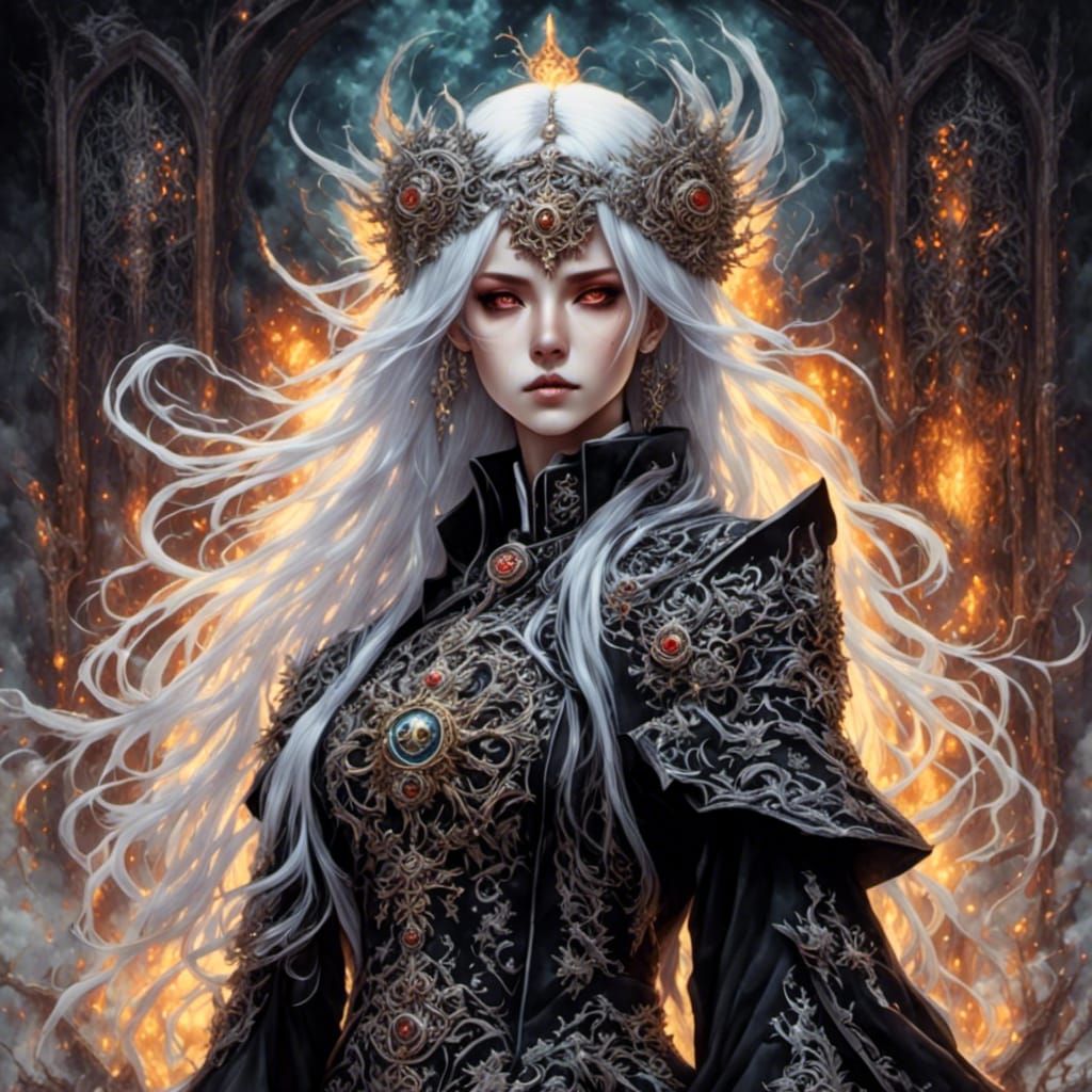 Stylized Character Portrait Generated by AI