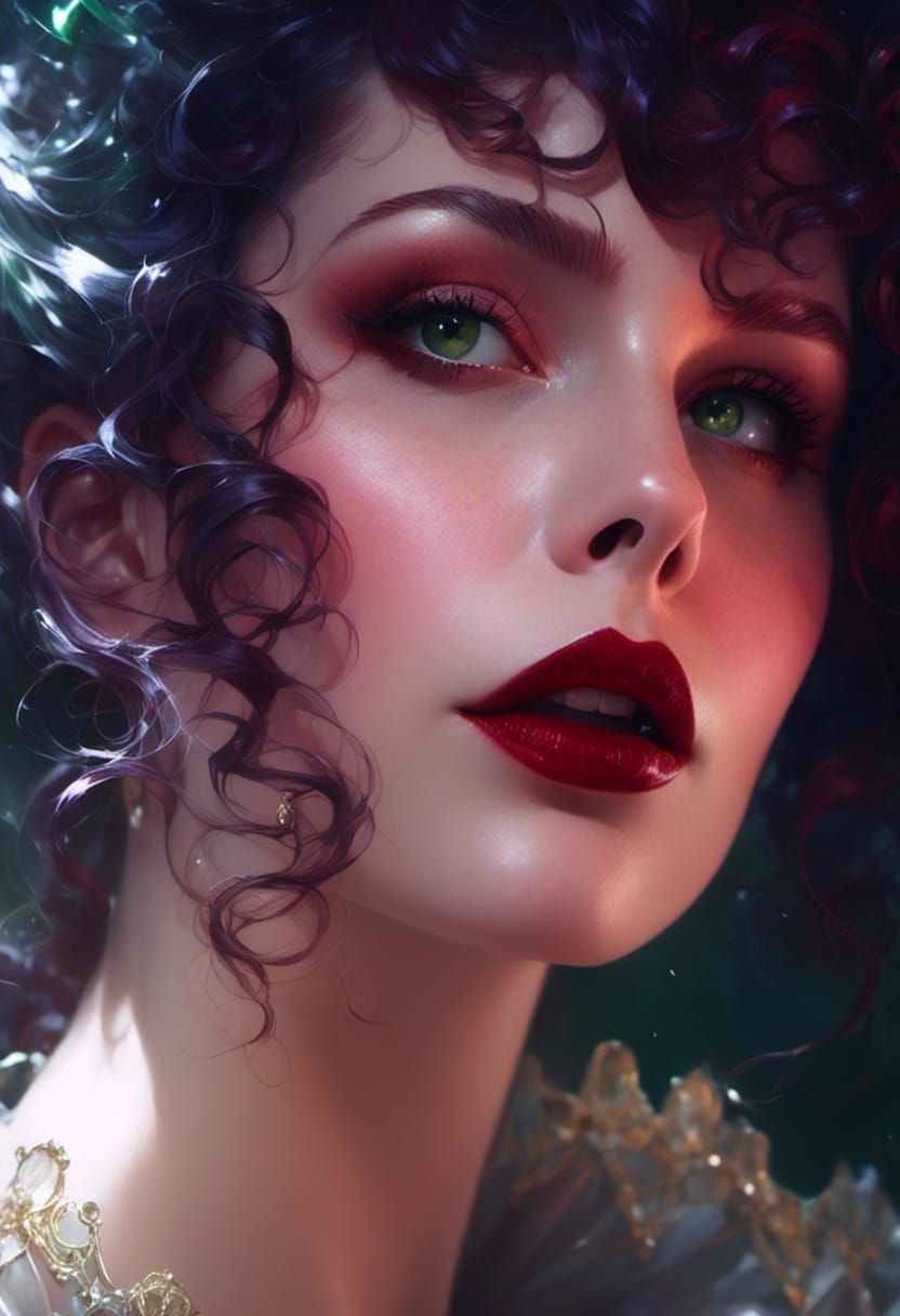 Victorian Vampire Portrait in Hyperrealistic Style