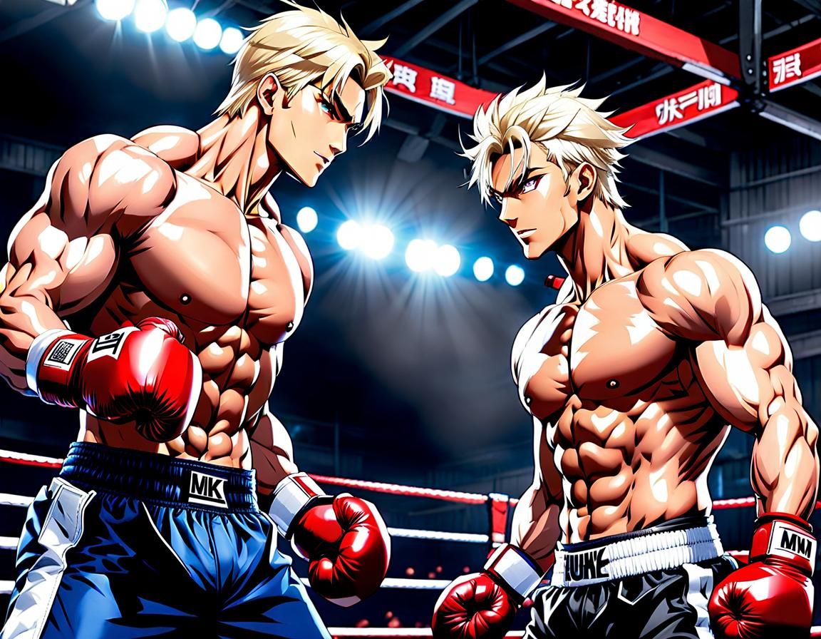 Kpop Idols Boxing in Anime Comic Style