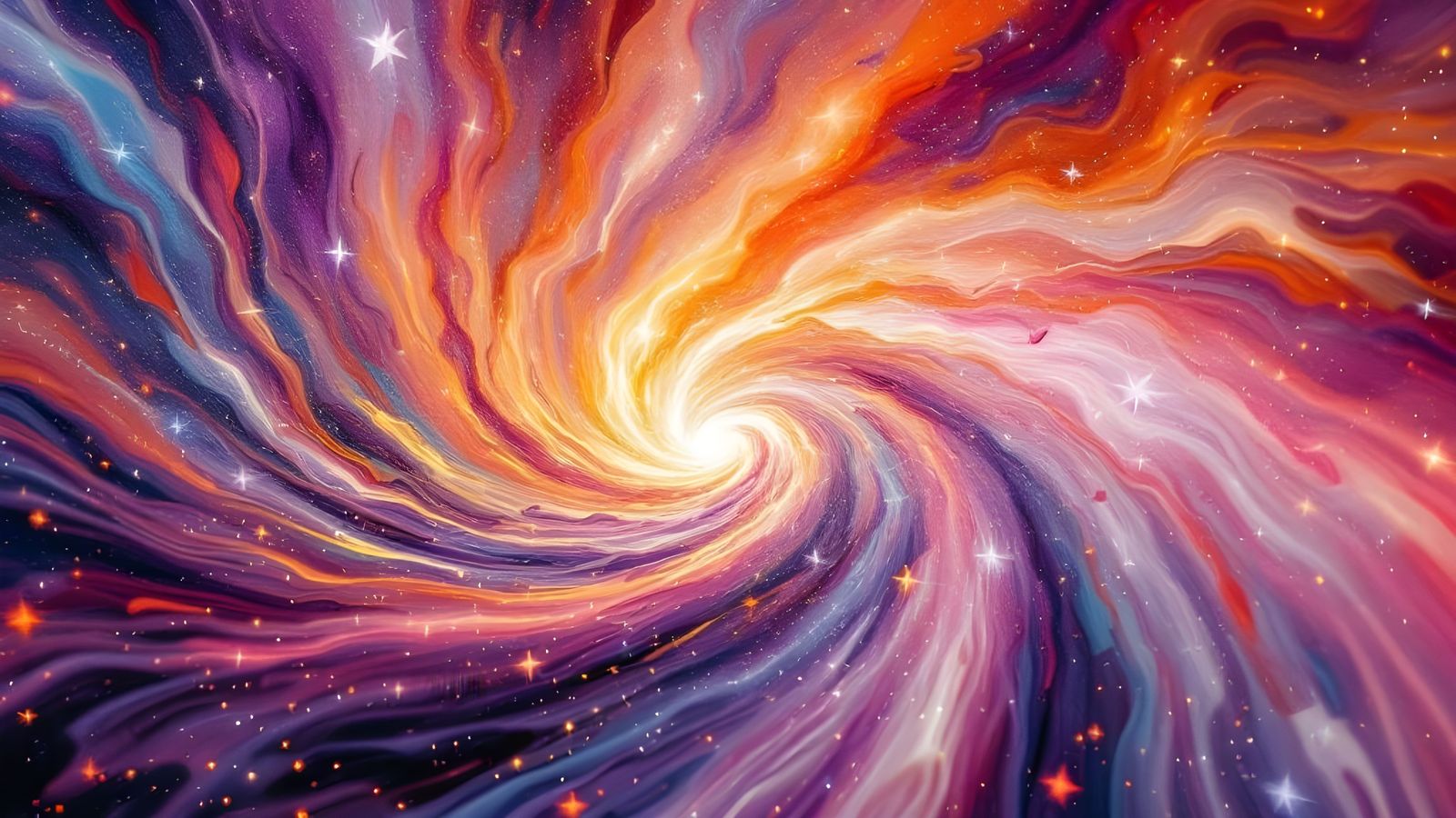 Vibrant Plasma Coils of Stars in Abstract Nebula