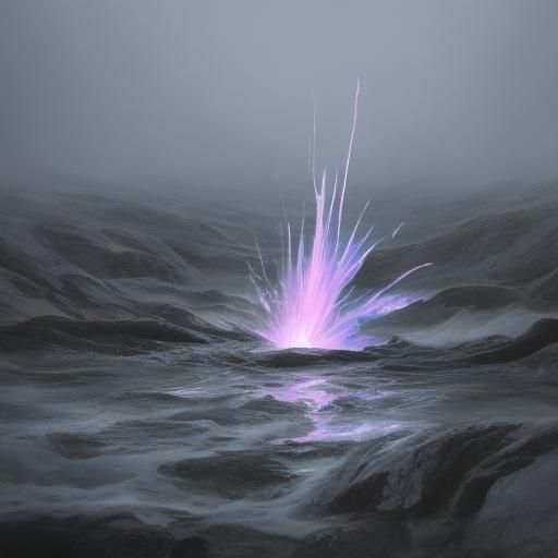 Ethereal Minimalist Landscape with Brutalist Influence