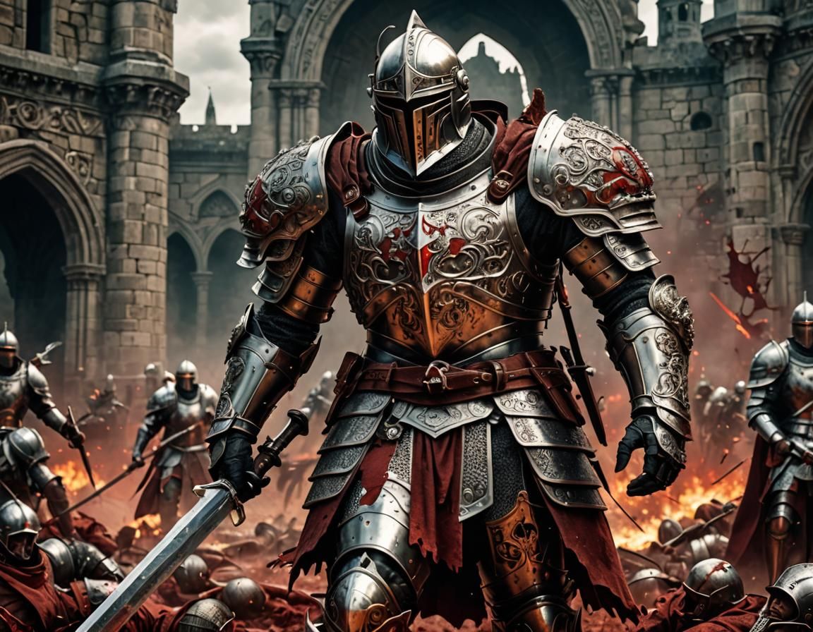 Titan Knight in Romanesque Battlefield