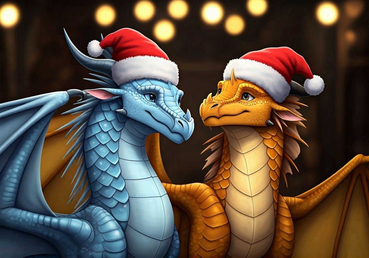Qibli and Winter Celebrate Christmas in Enchanted Fantasy