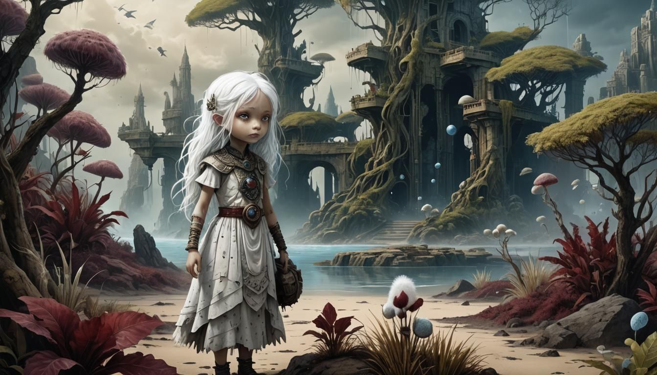 Atlantis Temple Girl in Jean-Baptiste Monge Style