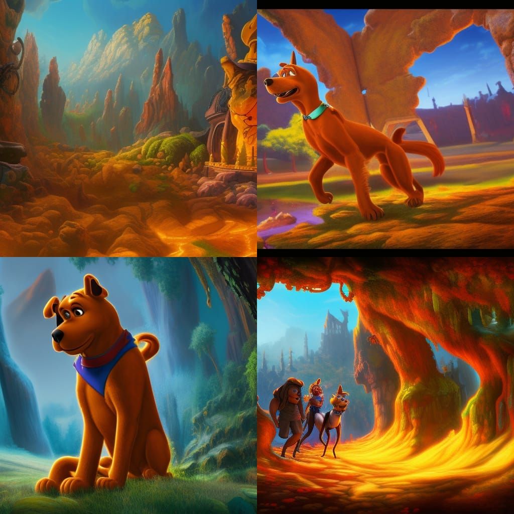 Detailed Matte Painting of Scooby Doo