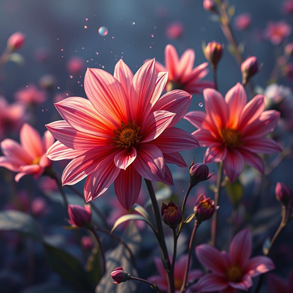 Fantastical Floral Wonders in Deep Colors