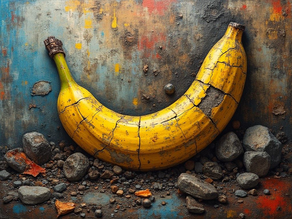 Gigantic Banana in Cracked Bodyscape