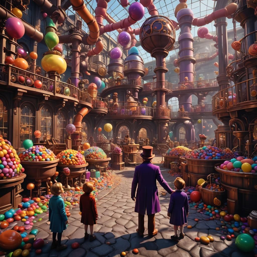 Willy Wonka's Candy Factory: Fantasy Concept Art