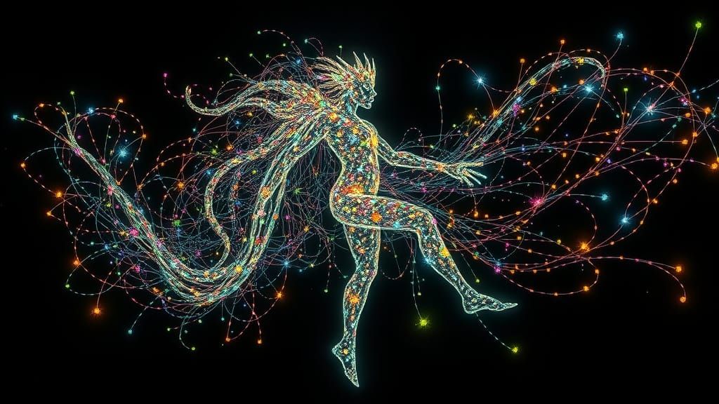 Ethereal Maiden: A Whirling Spirit of Seasons and Mystical W...