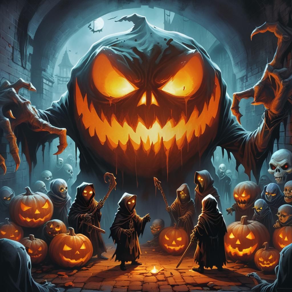 Gothic Horror: Ghouls in a Dark Alleyway