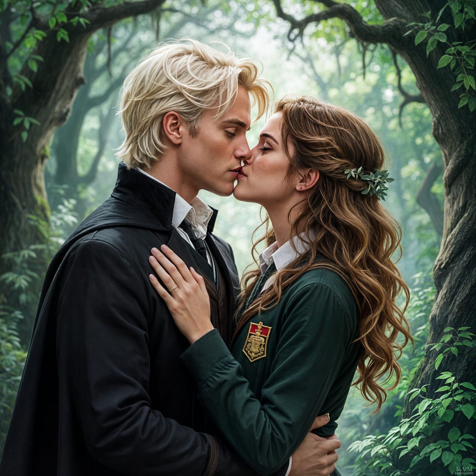 Draco and Hermione Kiss in Forbidden Forest