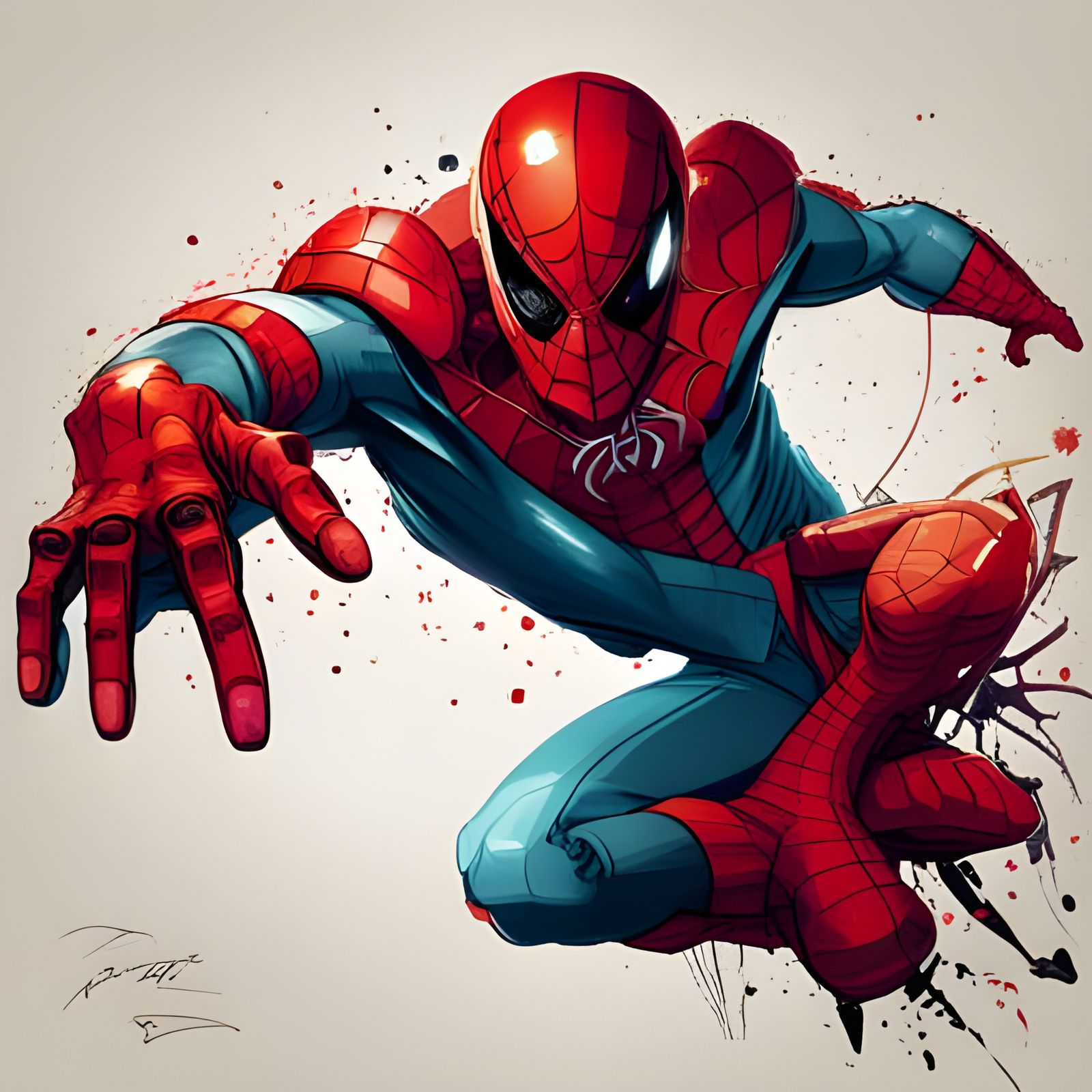 Spiderman poster art.