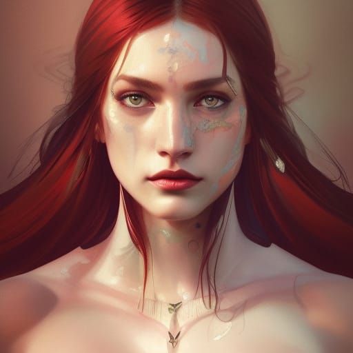 Queen Lilith Portrait in Hyperdetailed Style