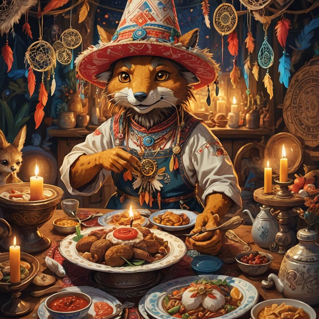 Surreal Digimon Chef Celebrates Russian Folk Art and Austral...