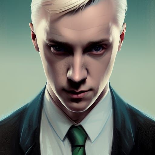 Detailed Portrait of Draco Malfoy in Splash Art Style