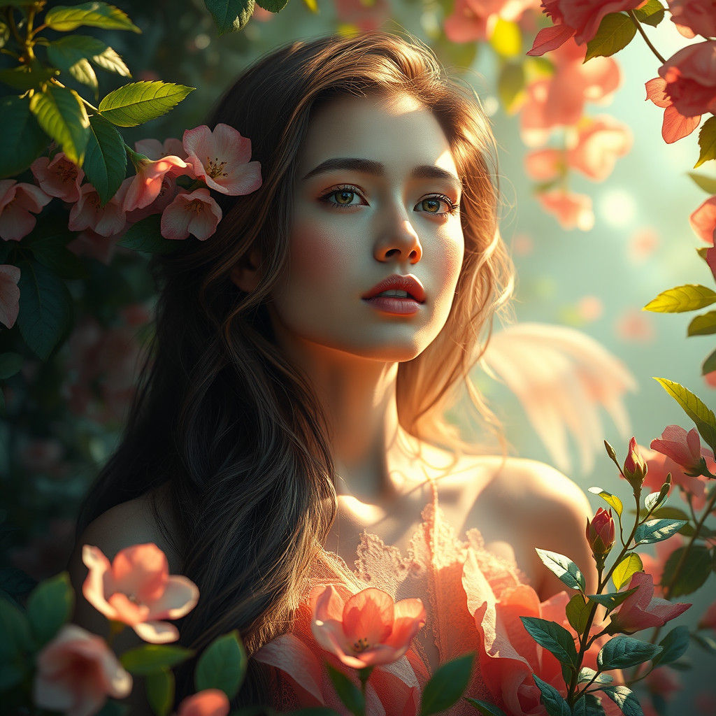 Ethereal Juliet Rose in a Fantastical Realm