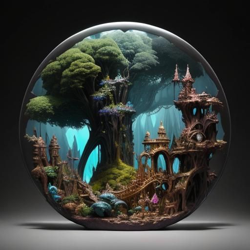 Surreal Sculpture with Dreamlike Abstract Forms